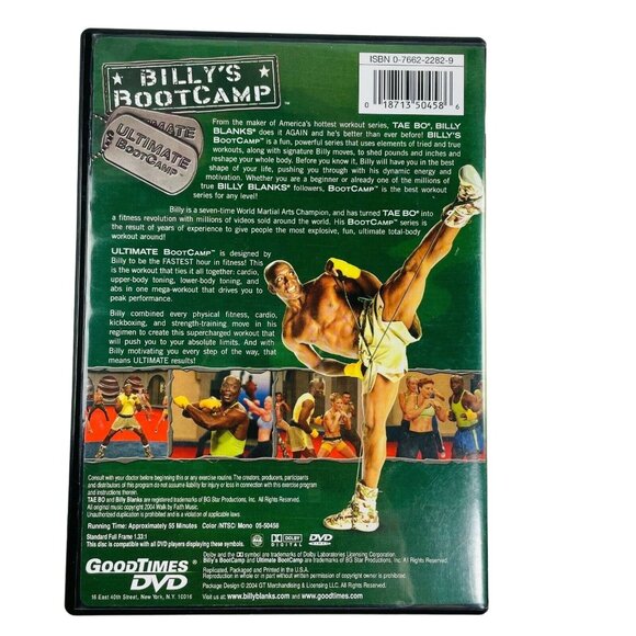 Billy Blanks Fitness DVD Boot Camp Ultimate Bootcamp Exercise Videos u - Picture 2 of 2